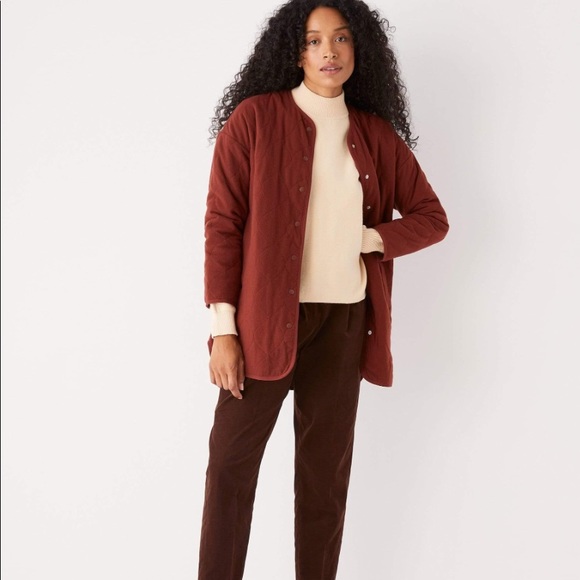 New without tags - Frank & Oak long quilted over piece in mahogany, size M - Picture 5 of 5